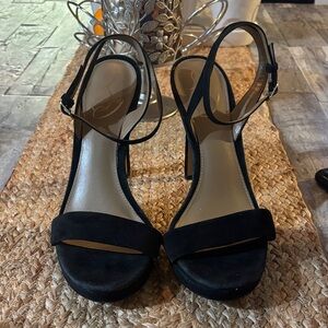 Chic Black Strappy Heels